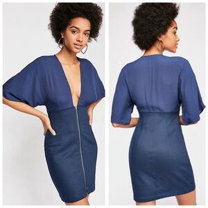 🆕 Free People Mona Denim Zip Front Dress
